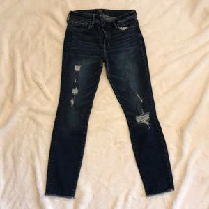 A&F Distressed Stretch Skinny Jeans